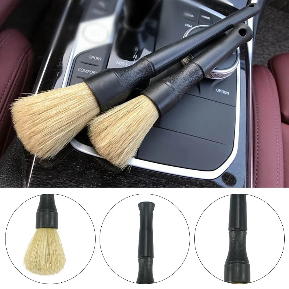 2PCS Car Detailing Kit Air Conditioner Supplies Crevice Brush Car Cleaning Tools Auto Wash Accessories Car Detailing Brush
