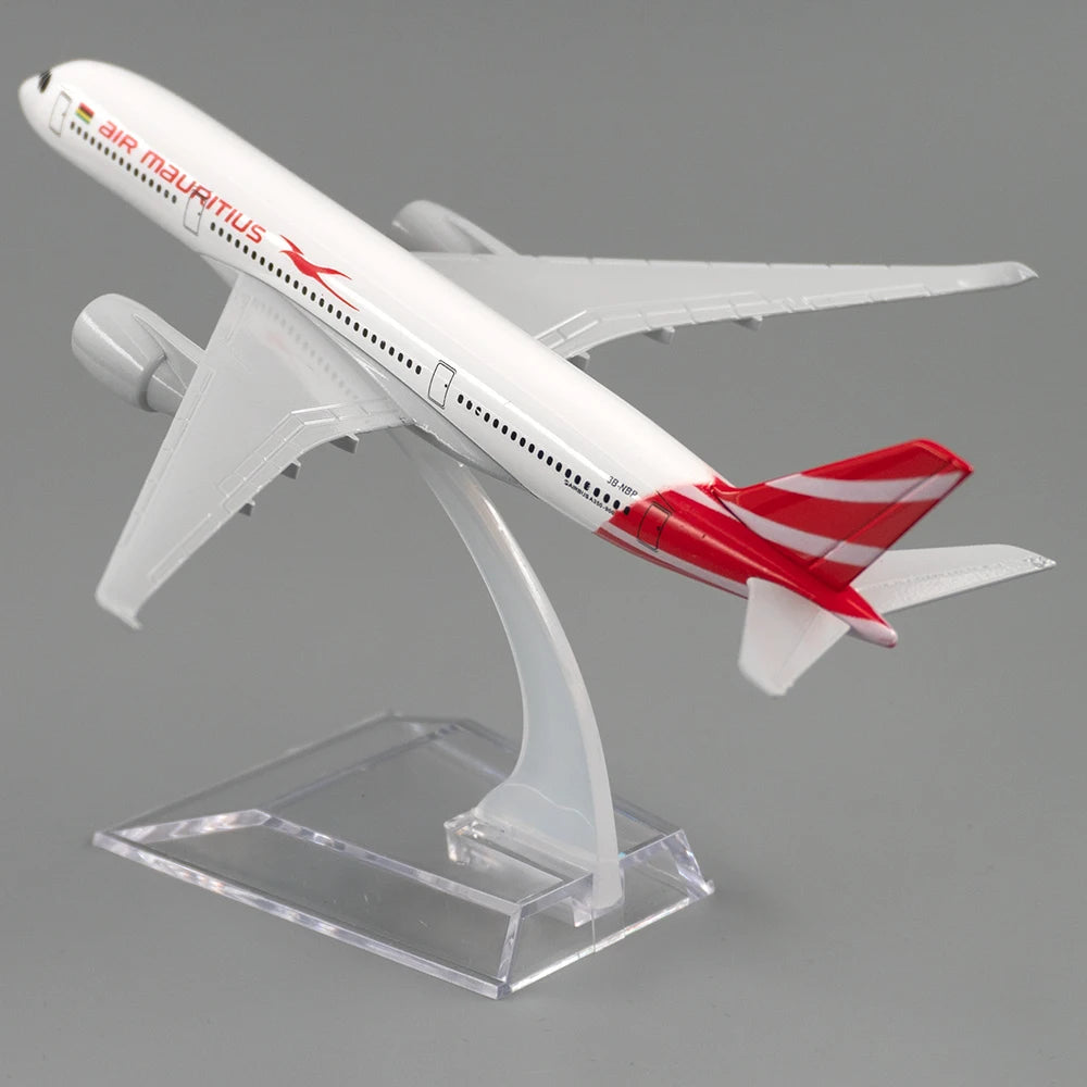 1/400 Scale Aircraft Airbus A350 Air Mauritius 16cm Alloy Plane Model Toys Children Kids Gift for Collection