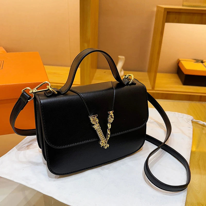Original Square Diaper Bag Women Satchel Handbag Textured Leather Crossbody Shoulder Purse Retro Classic