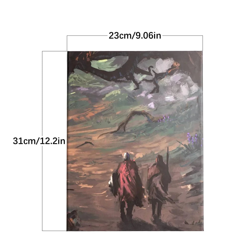 New D&D Master Screen Four-Panel Folding Coated Paper Forest D4-D20 Dice DM Screen for Dungeons & Dragon Pathfinder Board Games