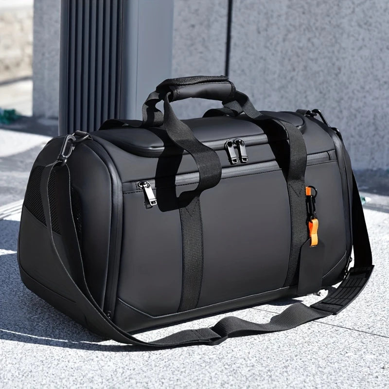 Large Capacity Carry on Travel Bag for Men Spacious Sports Gym Bag with Multiple Compartments Weekend Overnight Duffel Bag