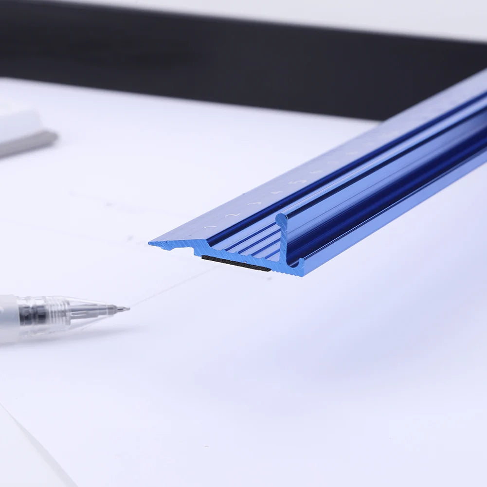 20CM 30CM 45CM 60CM Cutting Ruler Metal Craft Safety Ruler Non Slip Aluminum Alloy Metal Ruler Straight Edge Ruler Leather Tool