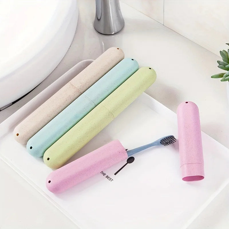Portable Travel Toothbrush Holder, Toothbrush Storage Box Protective Box Toothbrush Tube Container, Suitable for Home and Travel