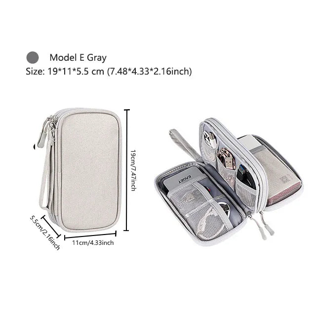 Travel Cable Bag Portable Digital Storage Pouch Waterproof Electronic Accessories Storage Bag Travel Cable Organizer Bags