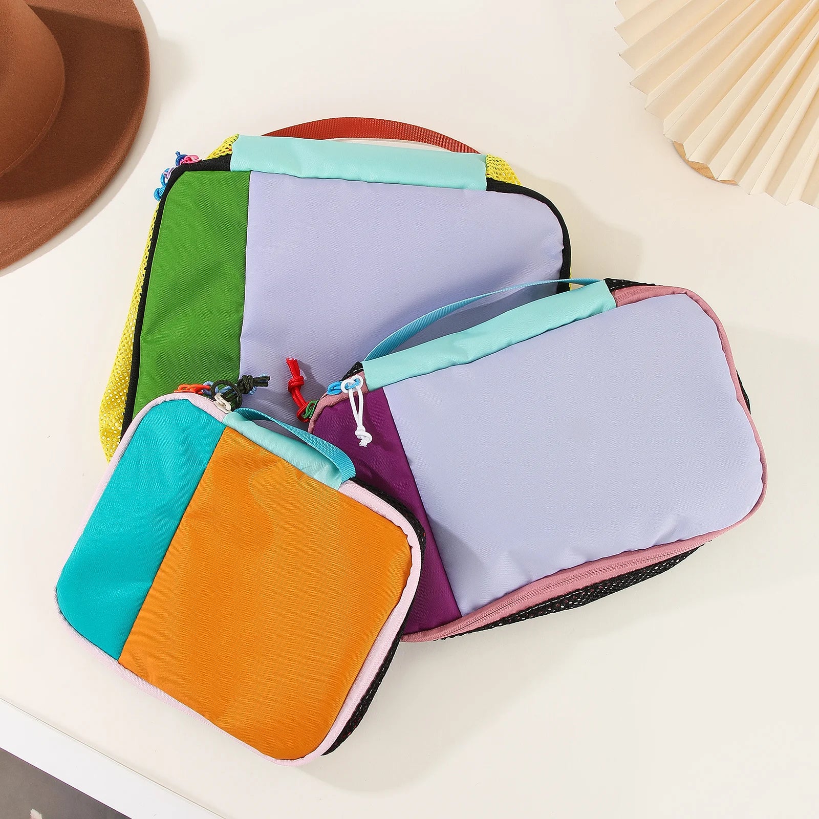 Spring and Summer Dopamine Storage Bags 3Pcs Large, Medium, and Small Sizes for Commuting and Business Trips Toiletry Bag