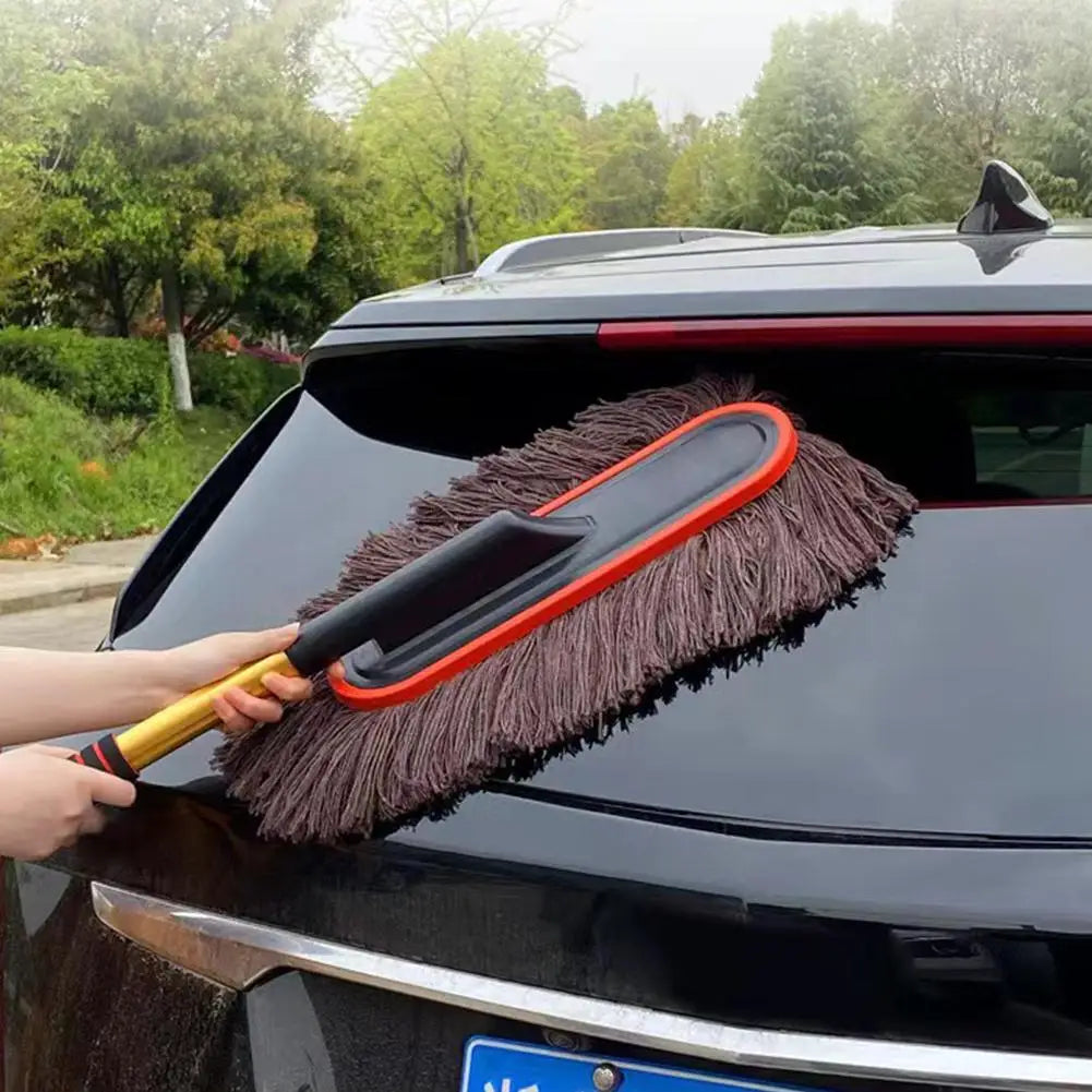 Car Duster Exterior with Extendable Handle Car Cleaning Tool Dust Remover Soft Non-Scratch Cleaning Brush For Car Home Dusting
