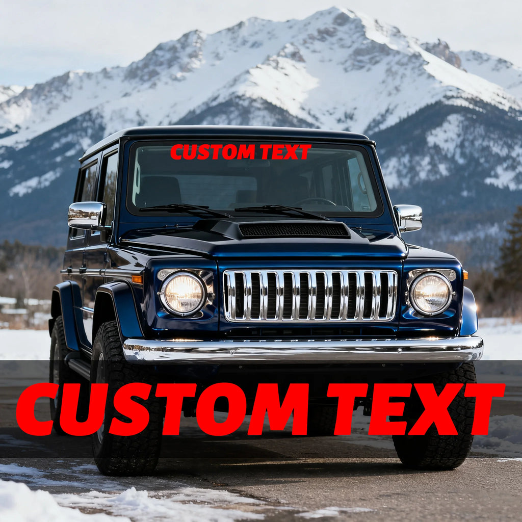 1PC Custom Only Text Car Stickers Front Banner Windshield Waterproof Personalized DIY Vehicle Boat Self-Adhesive Vinyl Decals
