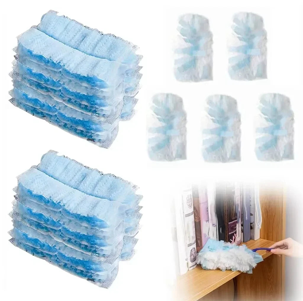 10pcs Replacement Heads Duster Disposable Short Duster Refills Bulk for Cleaning Home Office Blinds Car Surface Dust Clean Tool