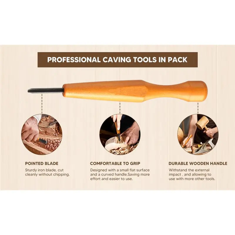 Hot Sale-Triangular Linoleum For Wood Carving Tools Set-5 Pieces Chisel V-Shaped Knives For Linocut Printmaking