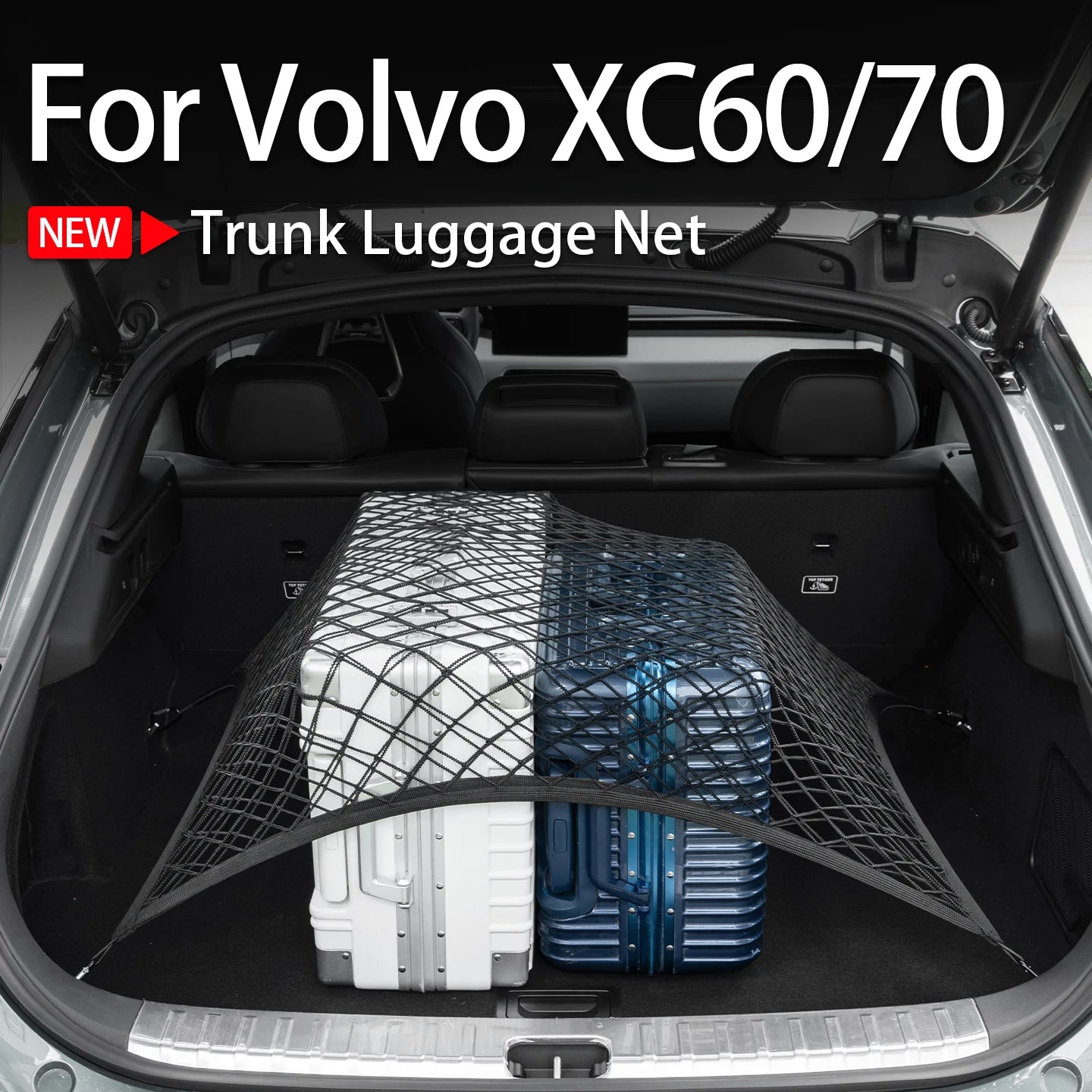 For Volvo XC60 XC70 trunk net double-layer nylon luggage storage net anti-slip fixed Car interior accessories