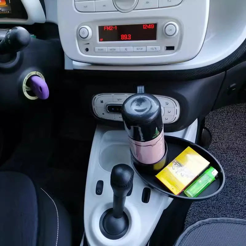 For Benz Smart 453 Fortwo Forfour 2015-2019 Car Cup Holder Tray Organized Table Food Car Tray Portable Adjustable Drink Stand