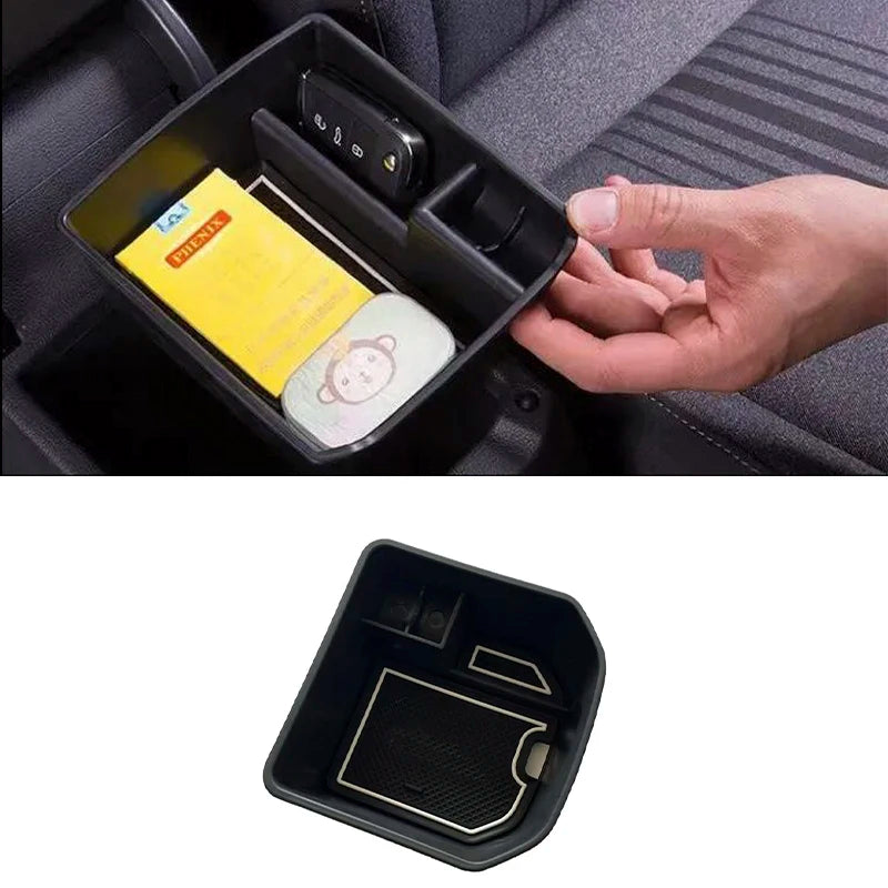 For Volkswagen VW T-ROC 2018~2024 Car Center Console Sundries Tidying Tray Armrest Multipurpose Storage Box Interior Accessories