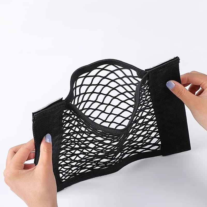 Car Trunk Storage Net Pocket Velcro Car Trunk Supplies Storage Net Car Storage Bag Fixation Artifact