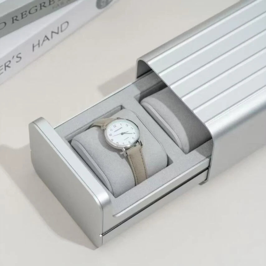 Aluminum Watch Case Three Watch Position Storage Box Jewelry Box