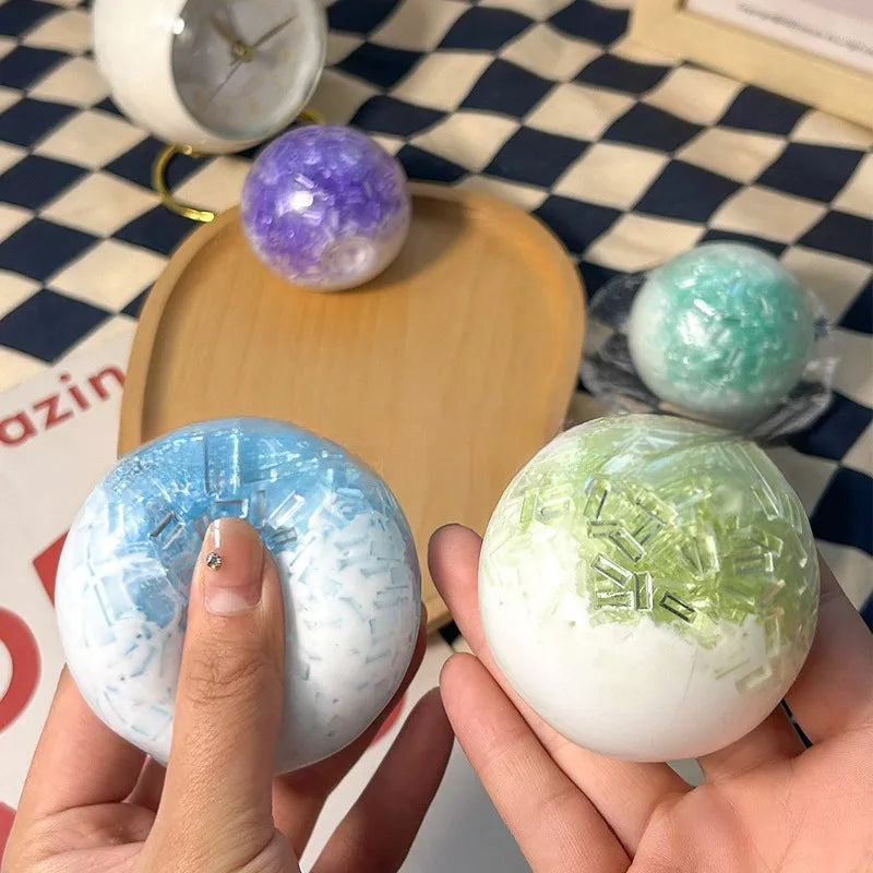 Crispy Handmade Ball Squishy Slow Rising Crushed Ice Handmade Ball | Stress Relief Sensory Fidget Toy for Anxiety ADHD Autism