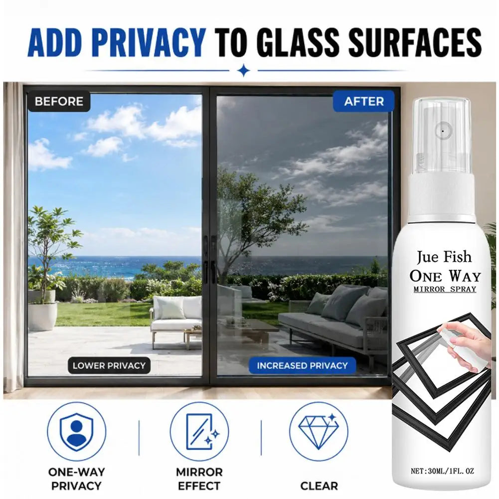 30ml One Way Mirror Spray Privacy Window Film Effect Anti Peeping Glass Isolation Tint Spray For Home Car Accessories