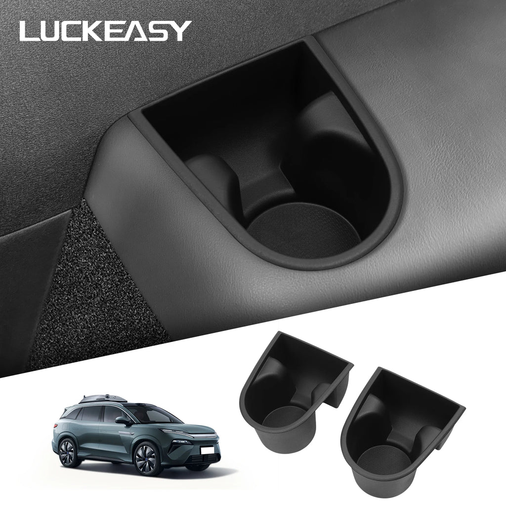 LUCKEASY for BYD Tang L/Atto 8/Sealion 8 2025 2026 Car Water Cup Holder The Third Row Drinks Cup Holder Storage Box Accessories