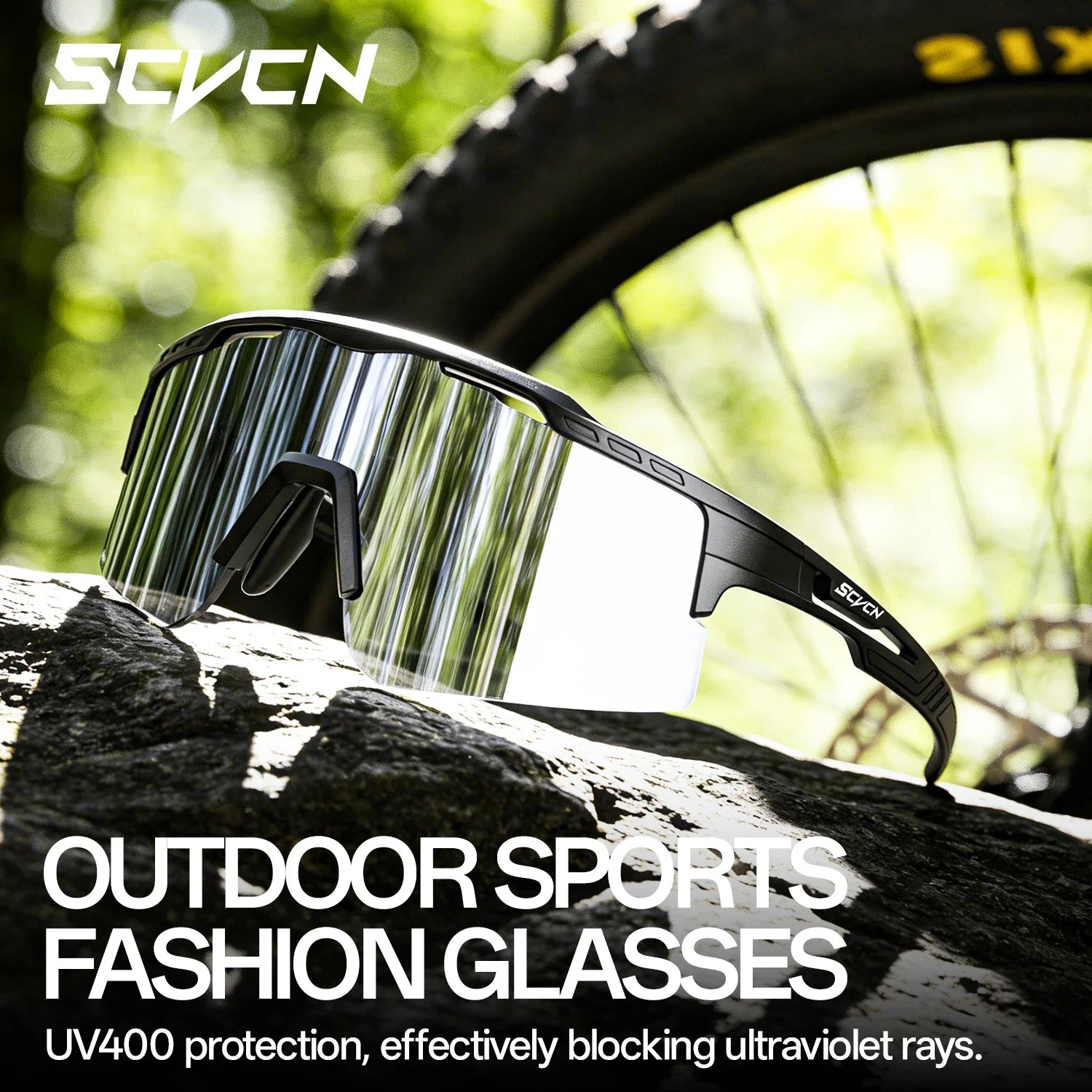 SCVCN Photochromic Cycling Glasses Women Sunglasses for Men Hiking Eyewear Sports MTB Mountain Goggles Bicycle Road Bike 2026