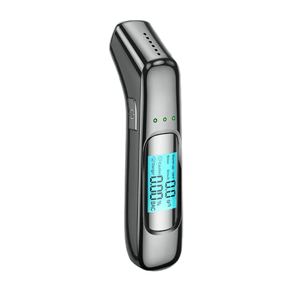 High Precision Non-contact Alcohol Tester Digital LCD Display Portable Breathalyzer Alcometer USB Rechargeable Alcohol Detector