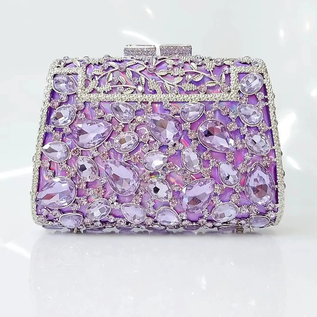 Sparkling Party Bags Luxury Banquet Wedding Engagement Full Diamond Crystal Bag Girl Birthday Photo Clutch Bag Rhinestone Purse