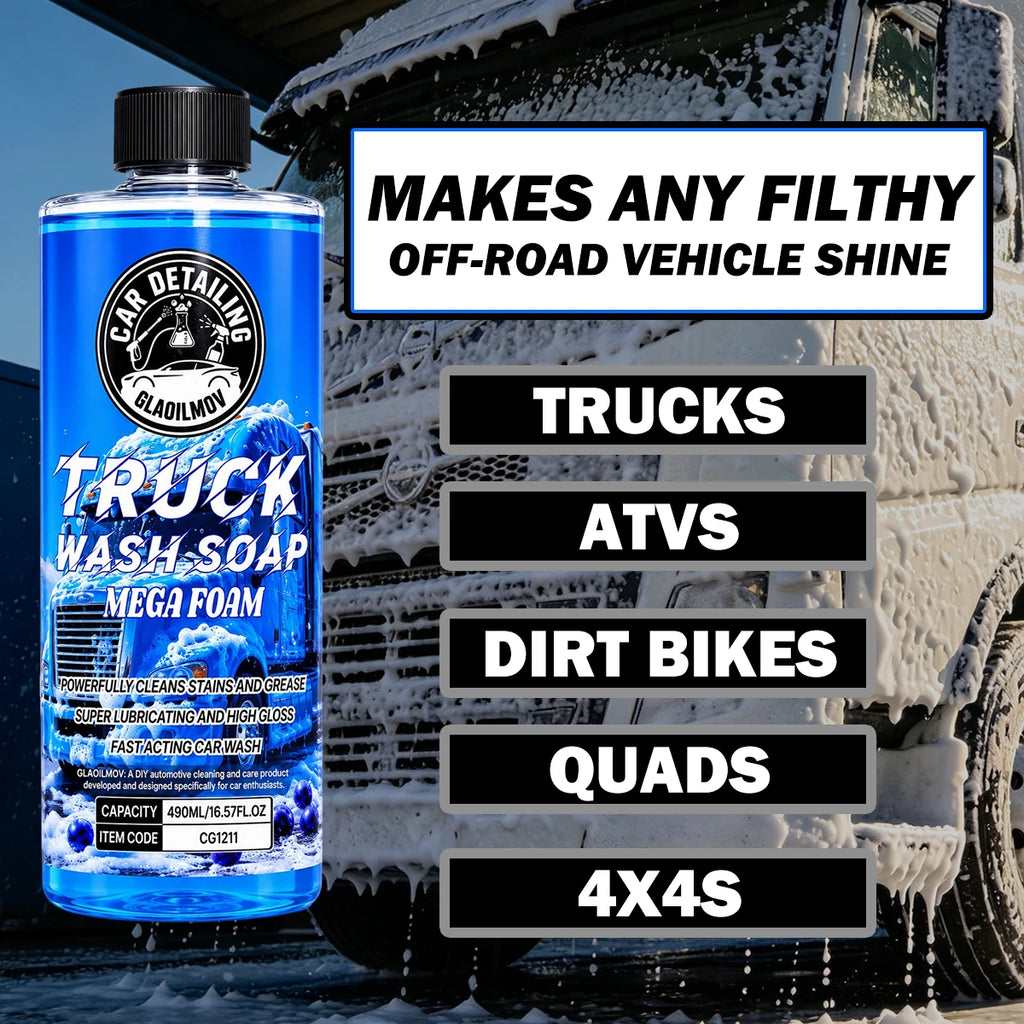 Truck Foam Car Wash Soap Super Concentrate with Hybrid Safely Lifting Dirt, Grime and Residues for an Exceptional Clean