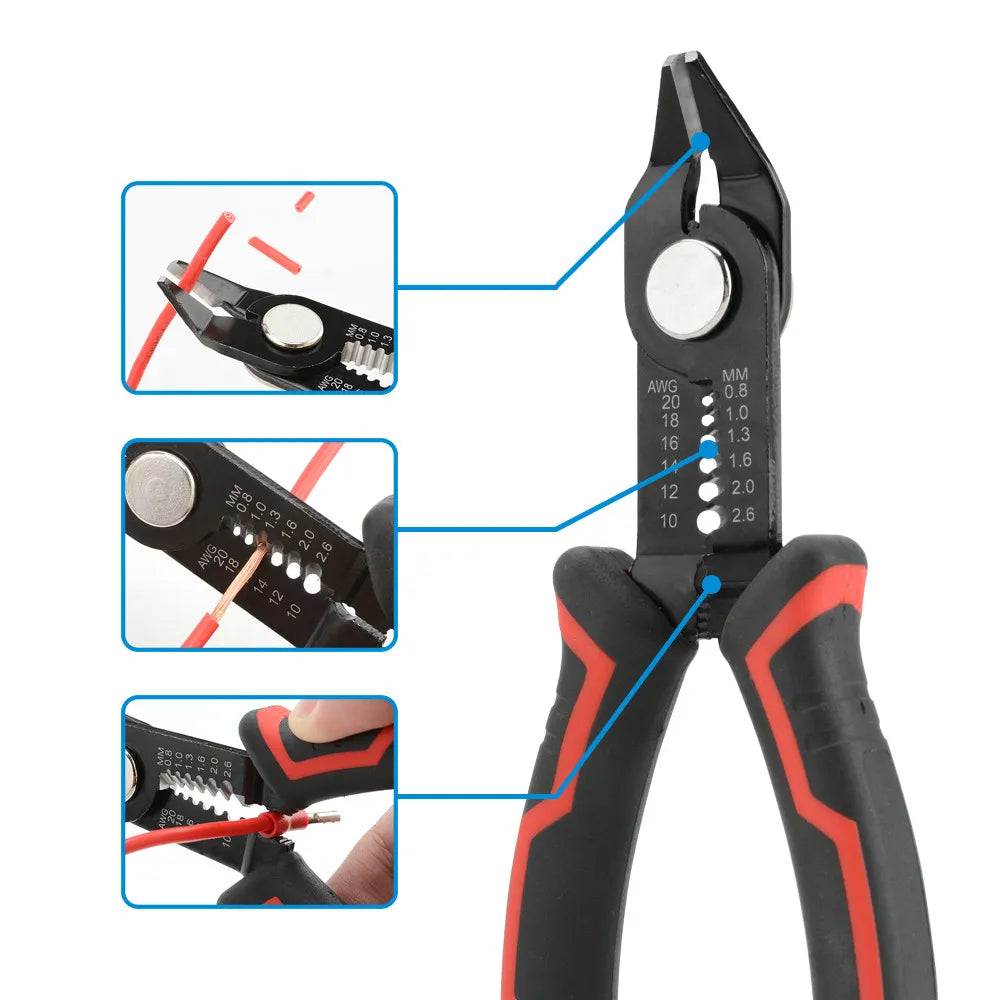 Multifunctional Wire Stripper Pliers Tools Automatic Stripping Cutter Cable Wire Crimping Electrician Repair Tools