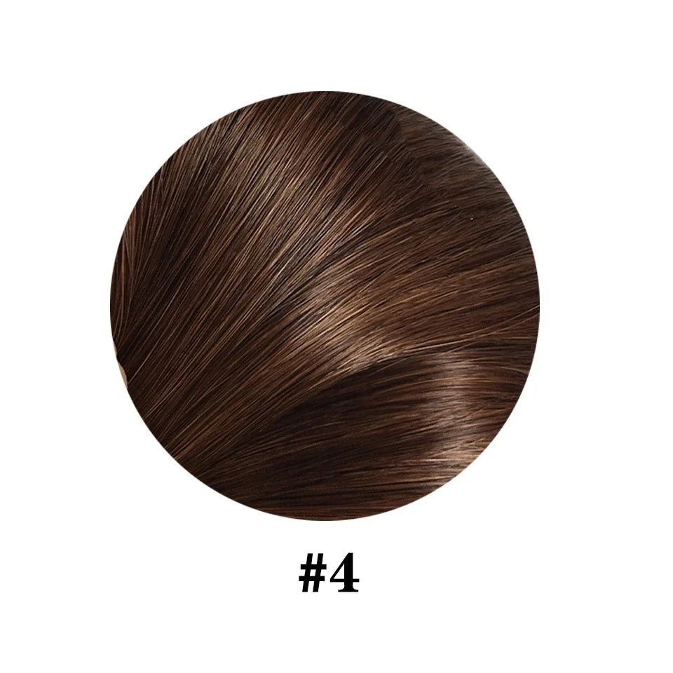 Straight Ponytail Human Hair Extensions With Clip In Drawstring Ponytail Straight Brazilian Ponytail For Women Natural Black #1B