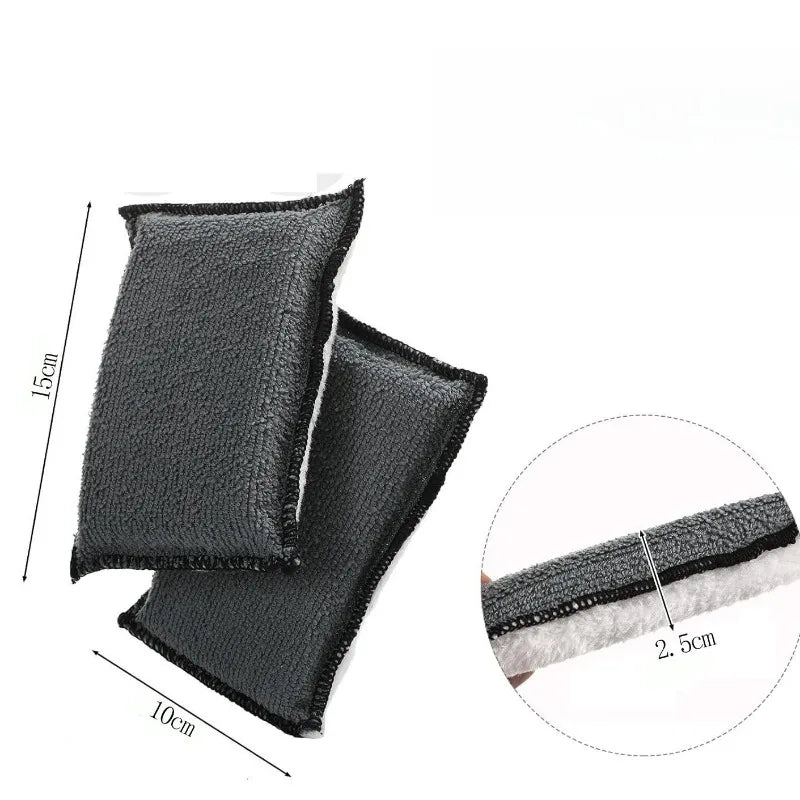 2PCS Microfiber Car Cleaning Sponge Pads Interior Detailing Applicator Sponge Dashboard Leather Seat Window Car Wash Cleaning