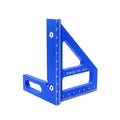 Aluminum Alloy Red Miter Triangle Ruler 45°/90° Woodworking Square Protractor - 3D Multi Angle Layout Measuring Tools
