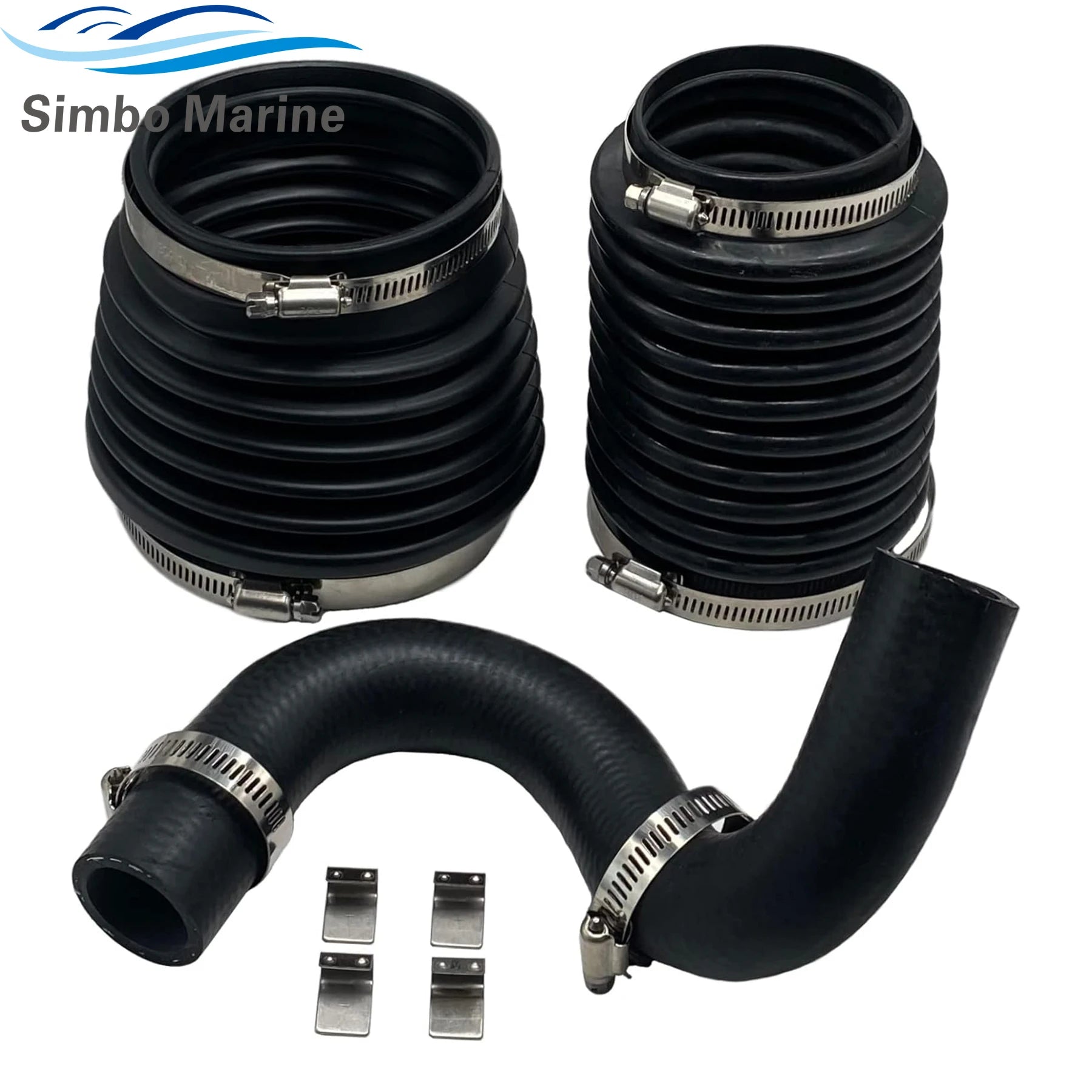876294 875848 Exhaust U-Joint Hose Bellow Kit for Volvo Penta AQ DP SP 200 250 270 275 280 290 Sterndrive Replaces 875826 876631