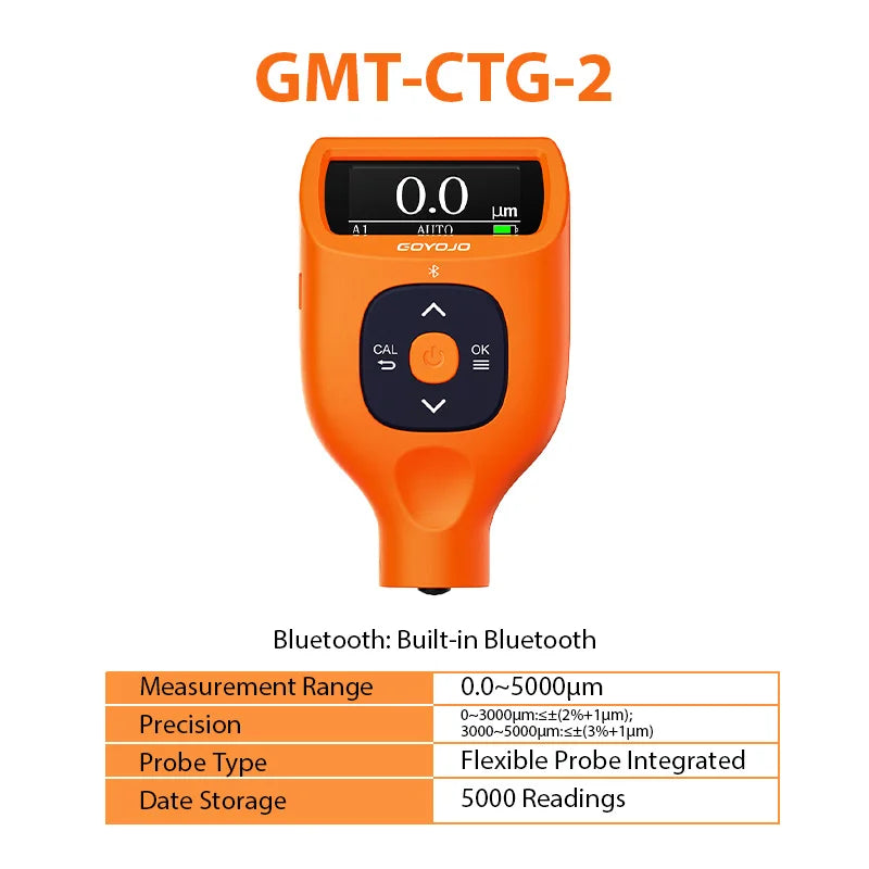 CTG-1 CTG-2 CTG-3 Car Paint Thickness Gauge 0-2000μm 0-79mils High Precision Coating Meter for Fe Al Zn Autoe Layer Detection