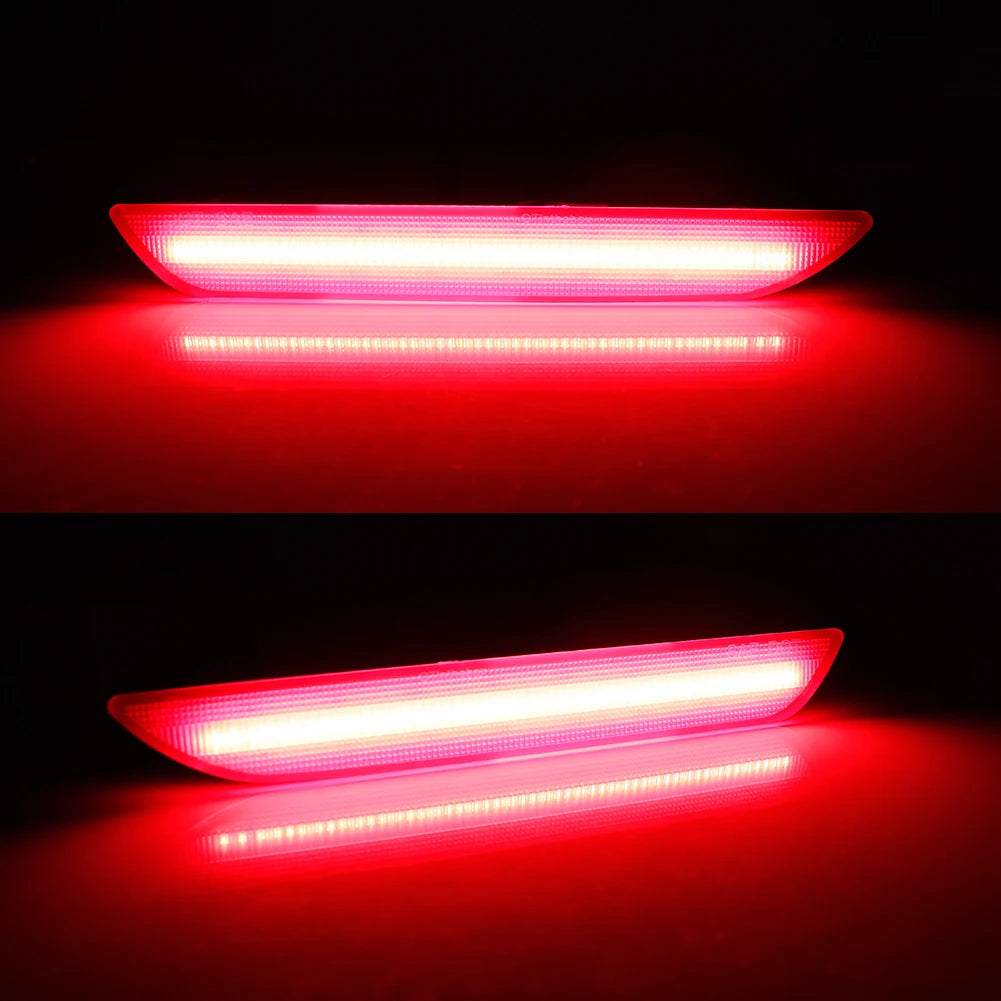 For 2015-2023 Ford Mustang Red/White Rear Side Fender Marker Light Parking Light/Driving Lights,OEM Sidemarker Lamps 12V