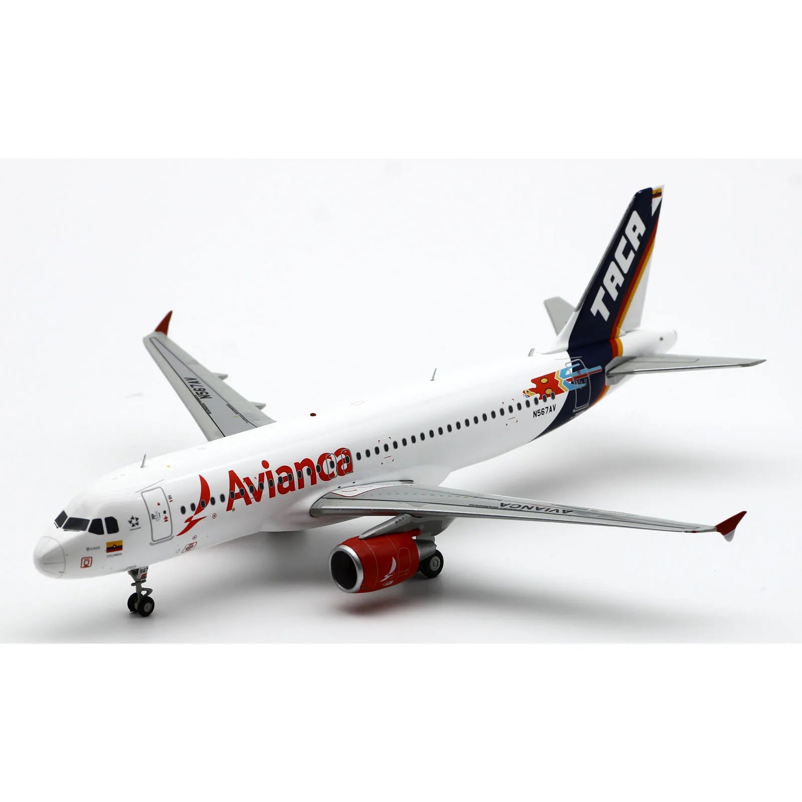 LH2431 Alloy Collectible Plane Gift JC Wings 1:200 Avianca TACA Retro Livery Airbus A320 Diecast Aircraft JET Model N567AV