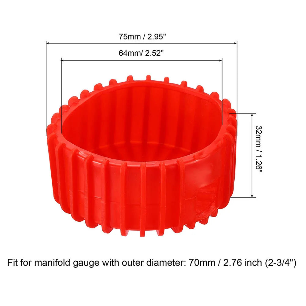 2pcs 70mm Manifold Gauge Protective Boot Covers For Gauges Electrical Appliances Rubber Protective Cover Parts