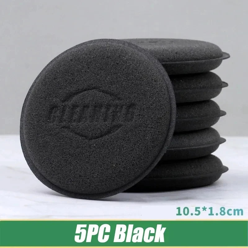 5/15pcs Car Detailing Sponge High Density Foam Applicator Pad Round Polishing Wiping Cleaning Tool For Auto Car Wash Supplies