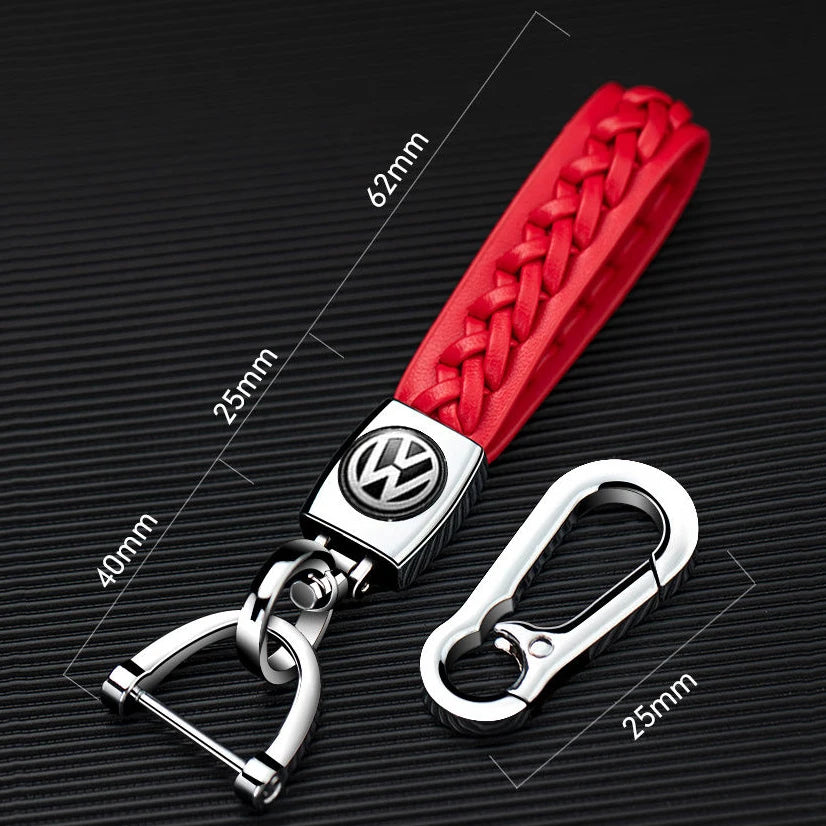 Cup Holders New Metal Hand Braided Rope Car Keychain Holder For VW Volkswagen Polo Golf 5 6 7 Passat Jetta Tiguan CC Scirocco St