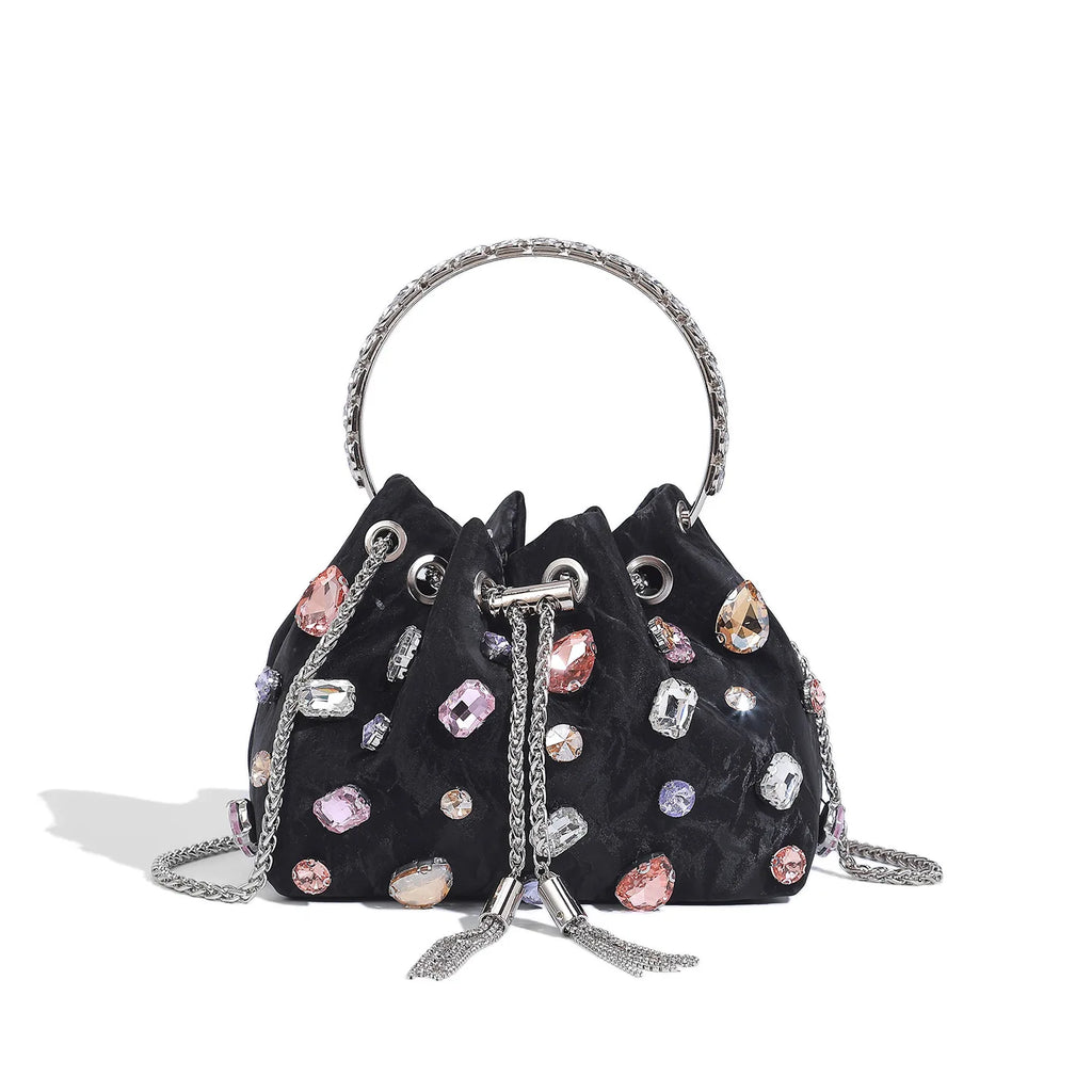 Luxury Designer Women Handbag Glitter Shiny Diamond Clutch Purse Wedding Party Banquet Bag Crystal Rhinestones Evening Bag