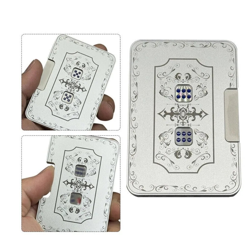 Creative Stainless Steel Mechanical Dice Stress Relief Anxiety Relief Mechanical Dice Fidget Press Dice Game