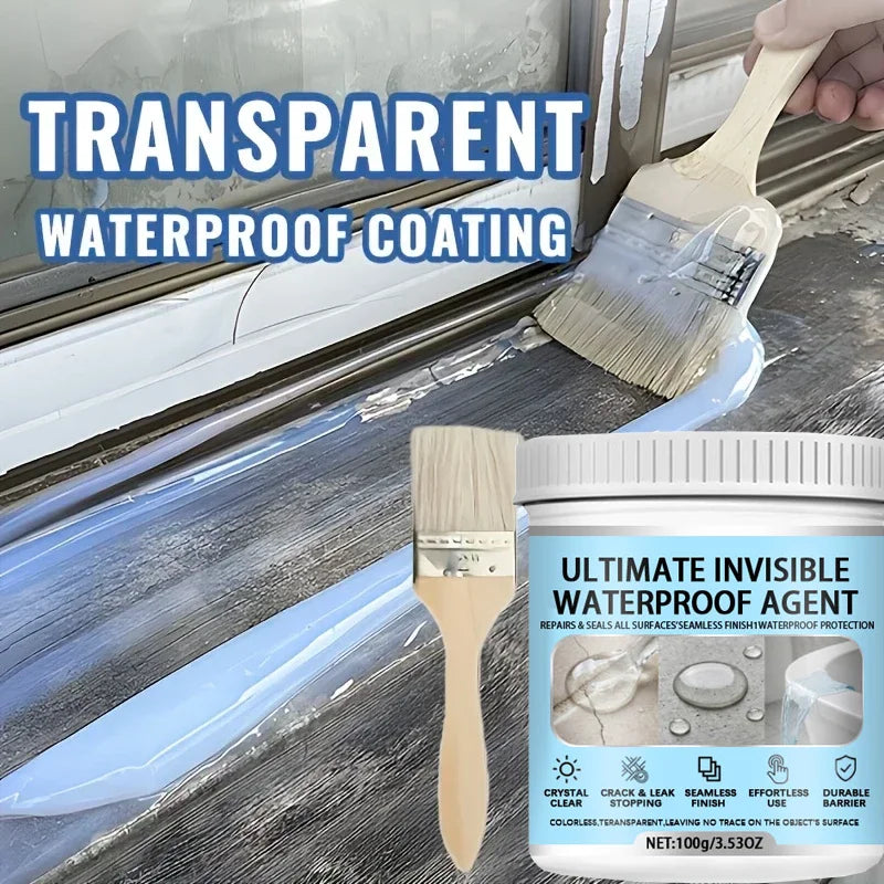 Magic Transparent Waterproof Glue-Colorless Nano Sealant, One-Time Application Leak-Proof Invisible Coating-Waterproofing Agent