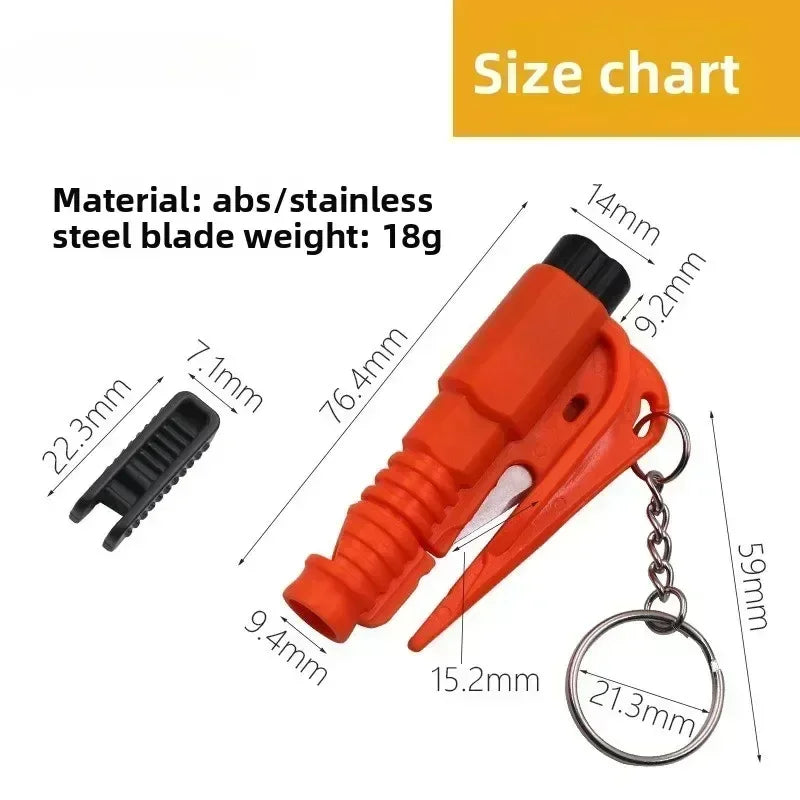 1pc Mini Safety Hammer Keychain Escape Car Life-saving Escape Hammer Window Broken Emergency Glass Breaker