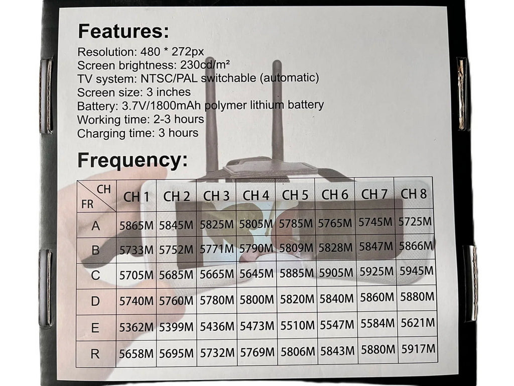 DW 3inch 48ch goggle 5.8g HD LED Monitor  For Racing CAR  Remote control toys, hobbies, Radio accessories,DIY parts