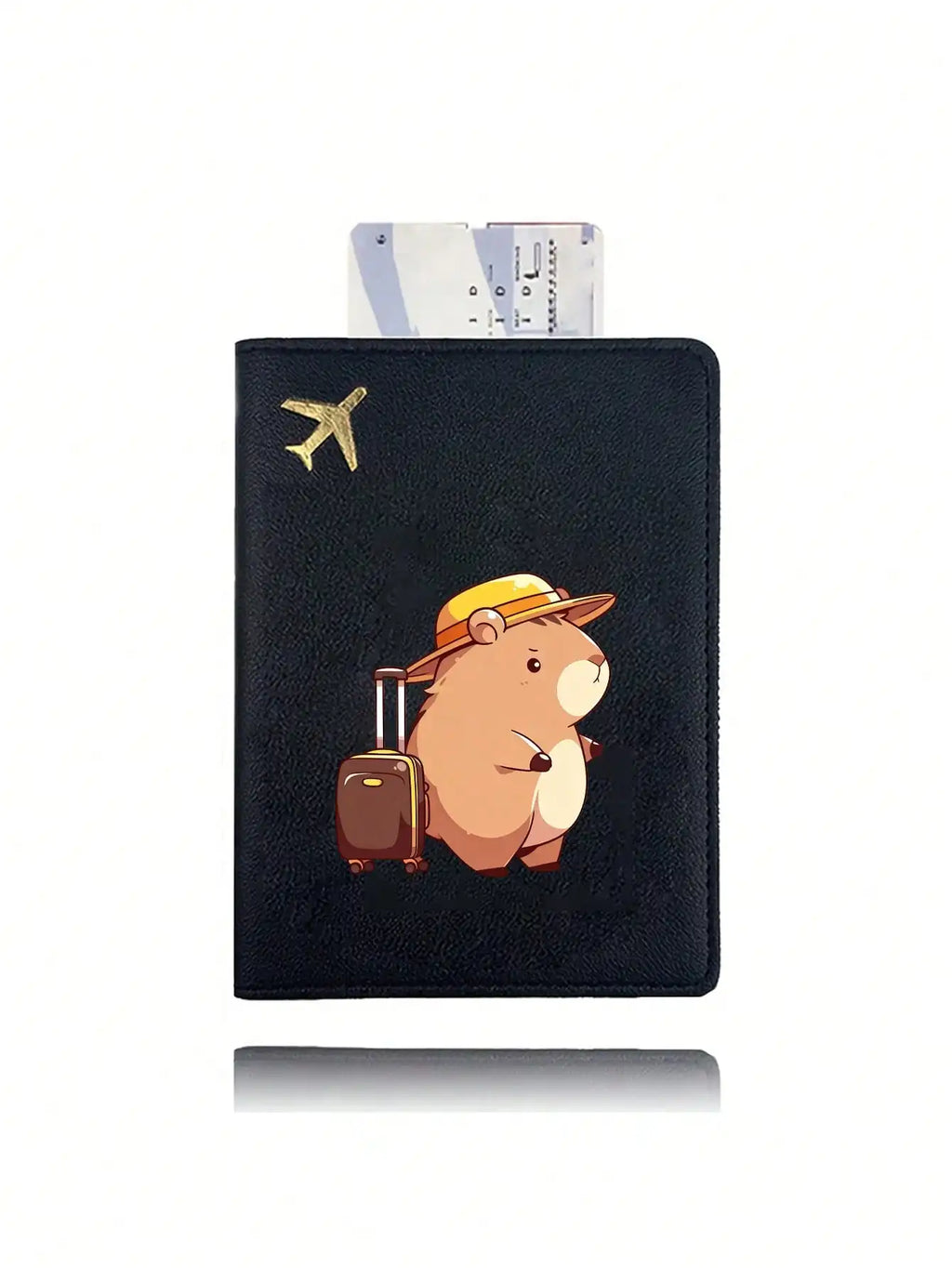 Capybara Pattern Print Passport Wallet Set 2 Pcs Passport Holder  Ticket Holder Passport Lightweight Travel Card Holders
