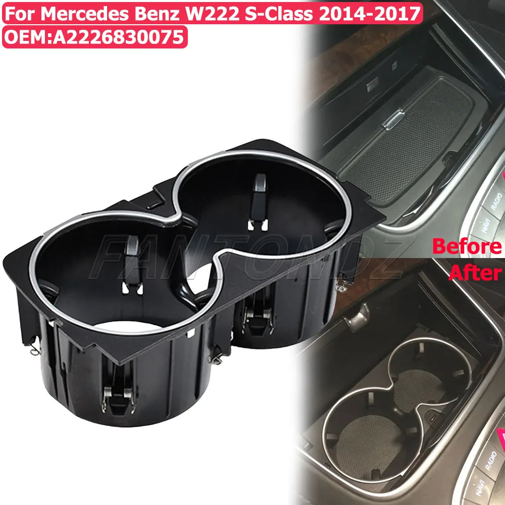 For Mercedes Benz S-Class W222 2014-2017 Center Console Drinks Cup Holder Storage Box Drink Cup Holder A2226830075