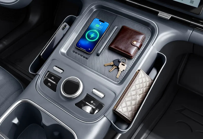 for Geely Starray 7 EM-i 2025 2026 Central Wireless Charging Pad Storage Box Mat Phone Protective Liner Car Interior Accessories