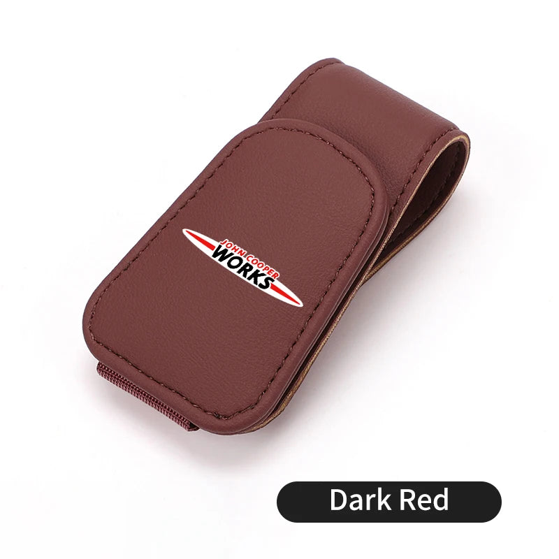 Magnetic Car Glasses Holder Sunshade Platep Card Ticket Clip For MINI Cooper Works R56 F56 R53 R60 Clubman JCW Countryman