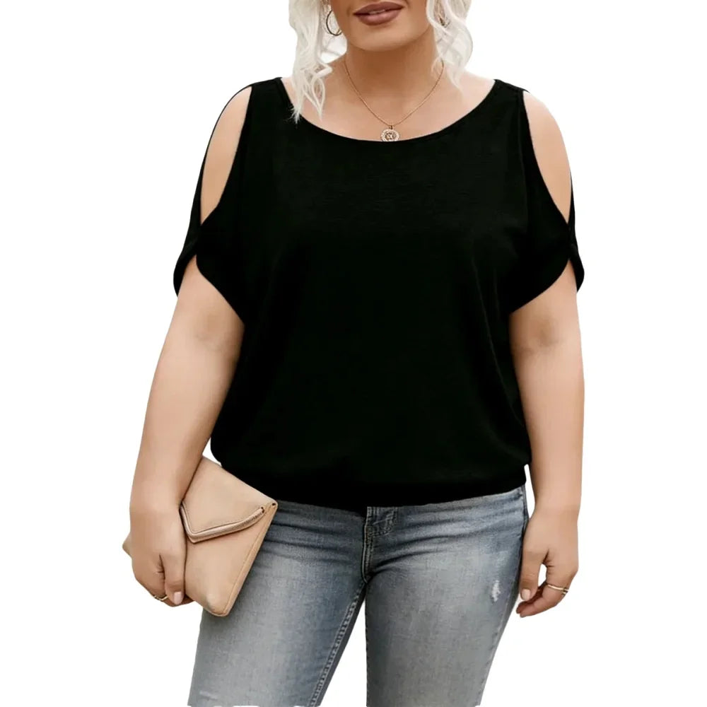 Plus Size Women's T-Shirt V Neck Short Sleeve Floral Print Loose Fit Tops Boho Spring Summer Casual T-Shirt Beach Soft Tops