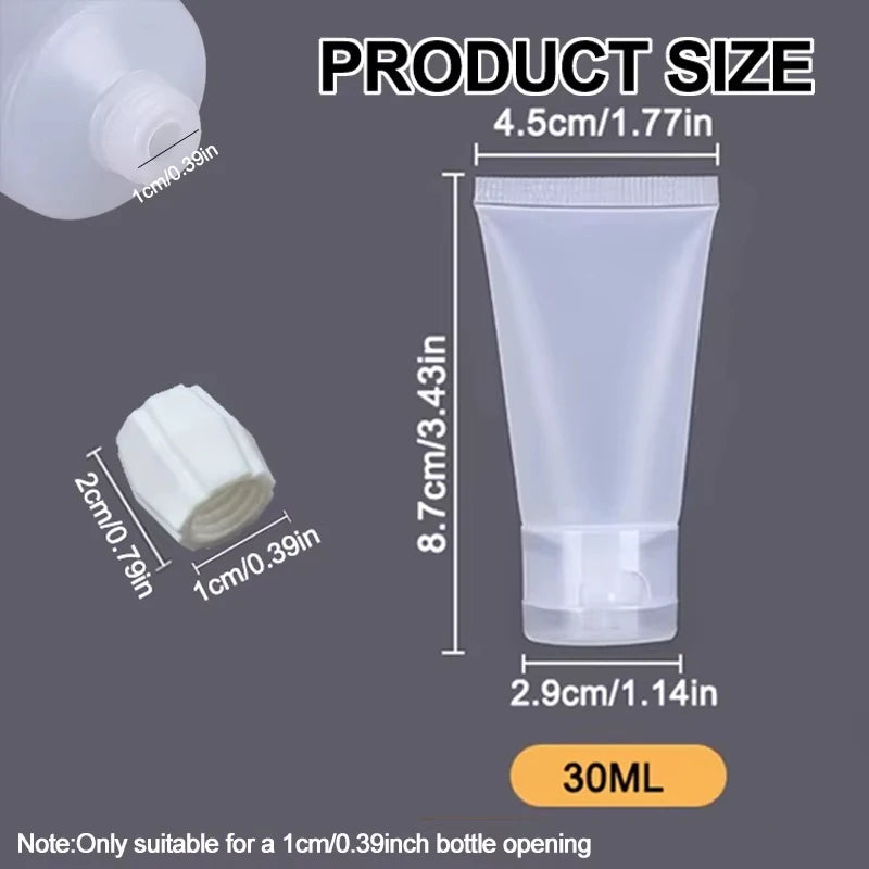 Travel Adapter 30ml Refillable Bottles Leak-Proof Travel Toiletry Set