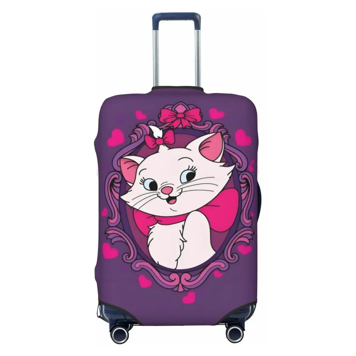 CustomM-Marie Cat Cartoon Travel Luggage Cover Elastic Suitcase Cover Protector Fit 18-32 Inch