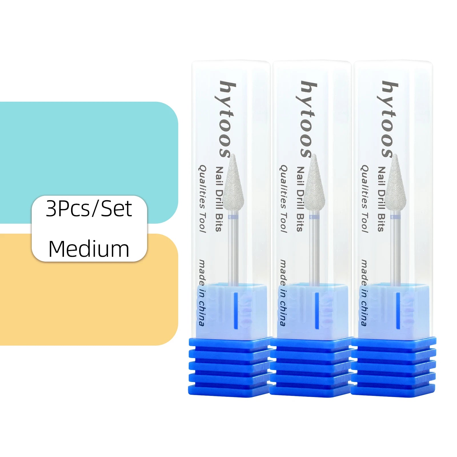 HYTOOS 5mm Long Bud Cuticle Clean Nail Drill Bits Russian Diamond Dead Skin Nail Bit Nail Cleaner Accessories Tool
