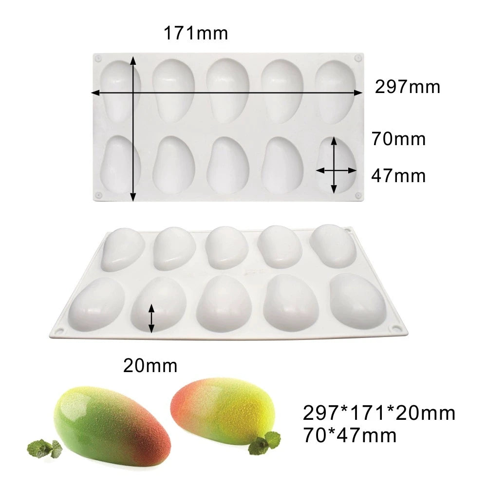 1pcs Pineapple Pear Peach Fruit Series Cake Silicone Mold Mango Orange Baking Mousse Mould Strawberry French Dessert Mousse Mold